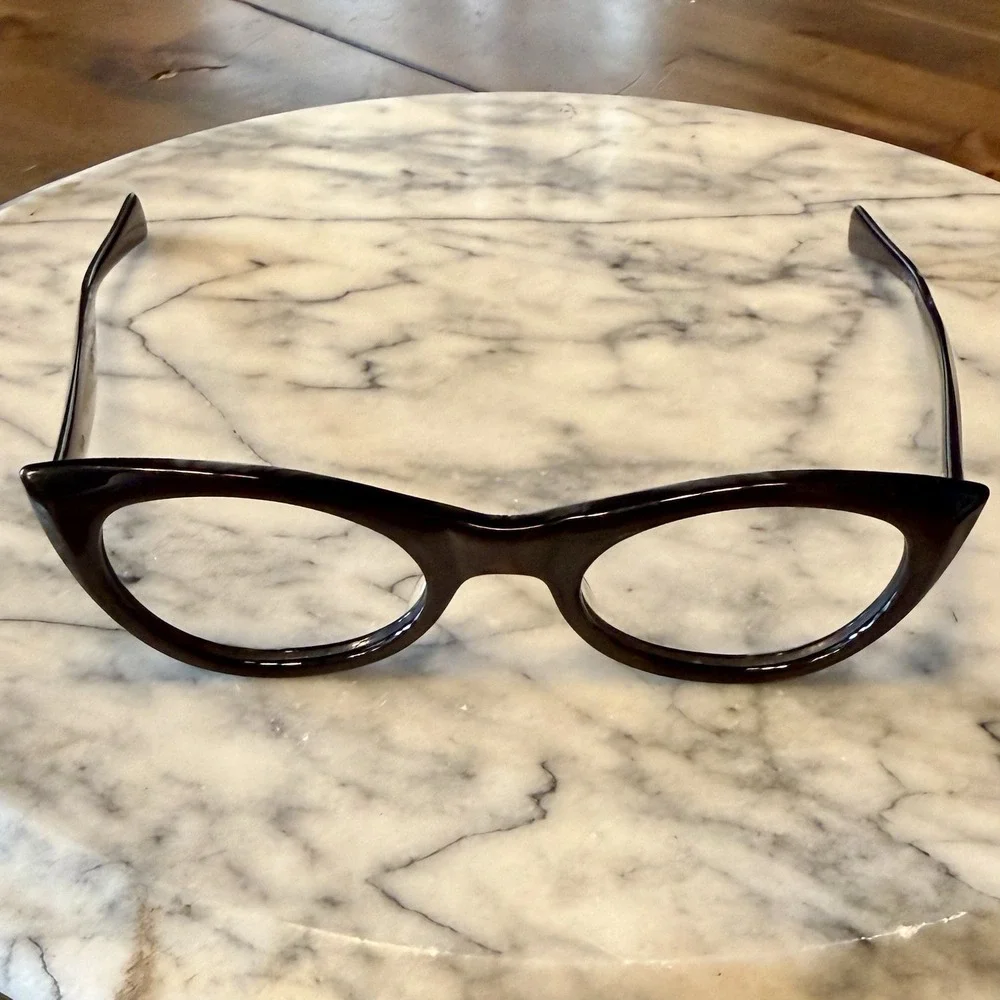 NEW 50s VTG American Optical MCM Cat Eye Women Eyeglass Frames Eye Glasses Brown